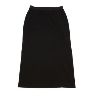 Cleo Long Black Skirt with Full Length Front Zipper